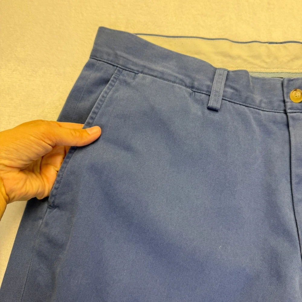 Polo Ralph Lauren Mens Chino Pants 34 Blue Straight‎ Leg Cotton Twill Trousers